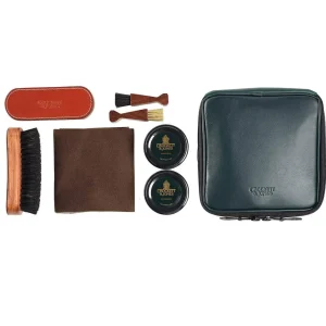 Crockett & Jones Green Leather Shoe Care Kit