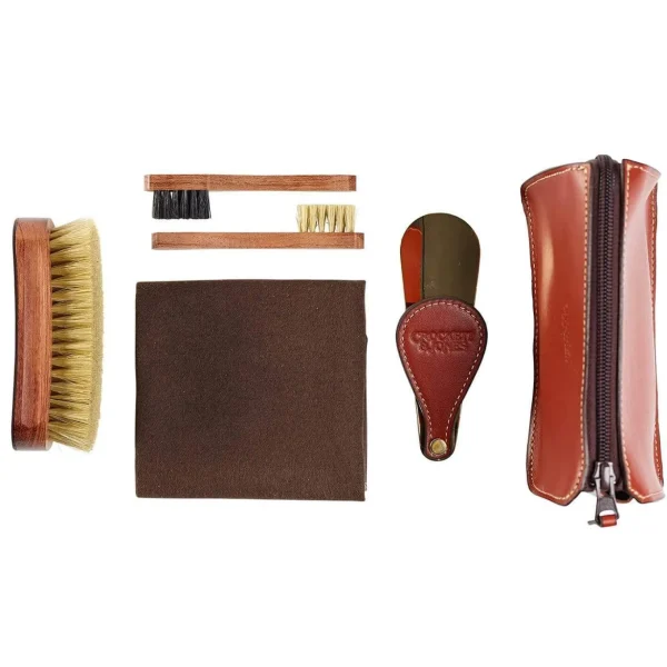 Crockett & Jones Leather Travel Shoe Care Kit